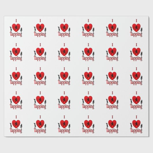 I Heart Tap Dance Cadeaupapier (Vlak)