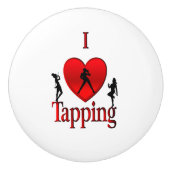 I Heart Tap Dance Keramische Knop (Voorkant)