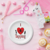 I Heart Tap Dance Papieren Bordje (Feest)