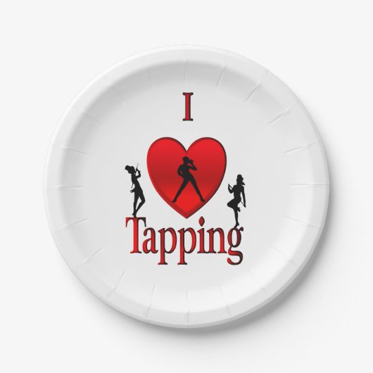 I Heart Tap Dance Papieren Bordje (Voorkant)