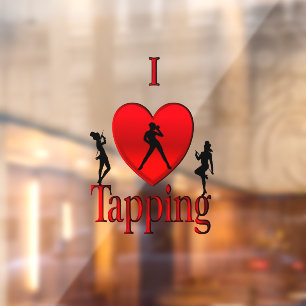 I Heart Tap Dance Raamsticker