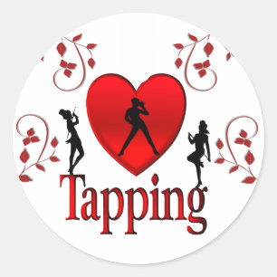 I Heart Tap Dance Ronde Sticker