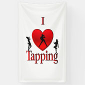 I Heart Tap Dance Spandoek (Verticaal)