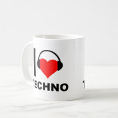 I Heart Techno Funny Mug (Devant gauche)
