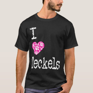 I Heart Teckels Love Dachshund Teckel Hondenrassen T-shirt