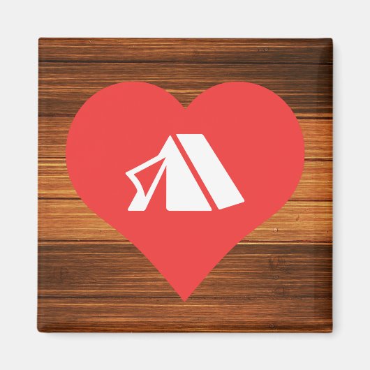I Heart Tents Icon Magneet (Voorkant)