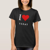 I Heart Texas blk Femens T-Shirt (Devant)