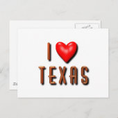 I Heart Texas Briefkaart (Voorkant / Achterkant)