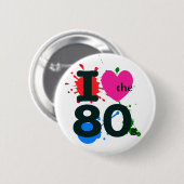 I Heart the 80s Button (Voorkant /achterkant)