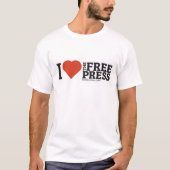 I Heart The Free Press Mannen T-Shirt (Voorkant)