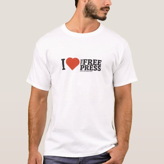 I Heart the Free Press Men's T-Shirt (Devant)