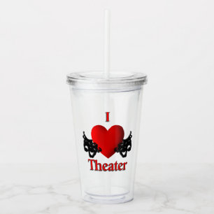 I Heart Theater Acryl Drinkbeker