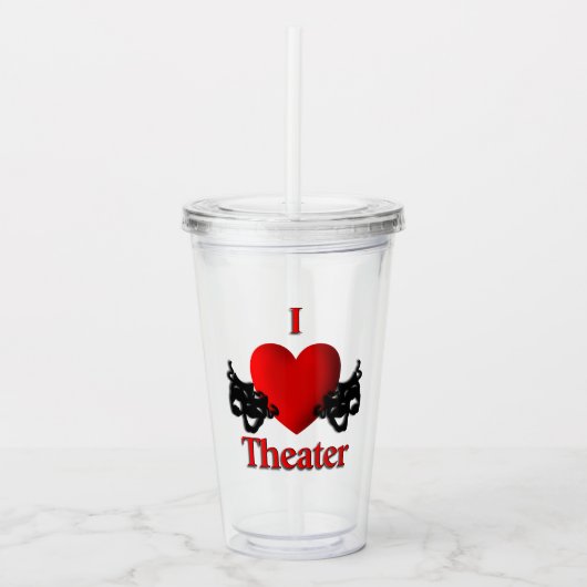I Heart Theater Acryl Drinkbeker (Voorkant)