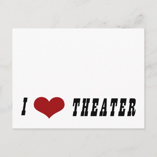 I Heart Theater Briefkaart (Voorkant)