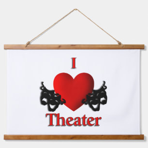 I Heart Theater Hangend Wandkleed