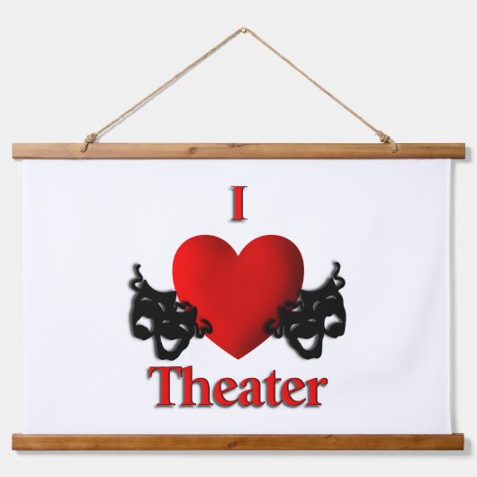 I Heart Theater Hangend Wandkleed (Voorkant)