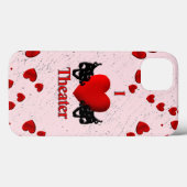 I Heart Theater Pink Case-Mate iPhone Case (Achterkant (horizontaal))