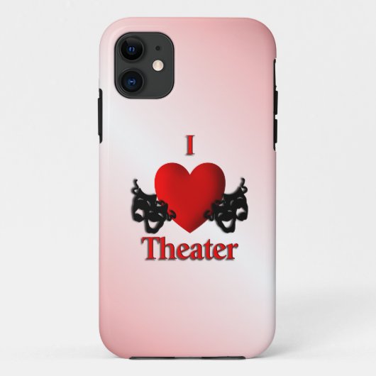 I Heart Theater Pink Case-Mate iPhone Case (Achterkant)