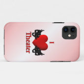 I Heart Theater Pink Case-Mate iPhone Case (Achterkant (horizontaal))