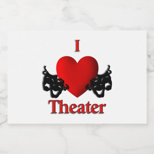 I Heart Theater Sparkling Wijnetiket (Enkel label)
