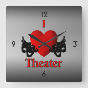 I Heart Theater Wall klok