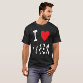 I heart Tiramisu Cake ティラミス Dessert Sweets T-shirt (Voorkant volledig)
