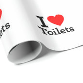 I Heart Toilets Cadeaupapier (Rol Hoek)