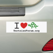 I Heart Tortoises Bumpersticker (Op auto)