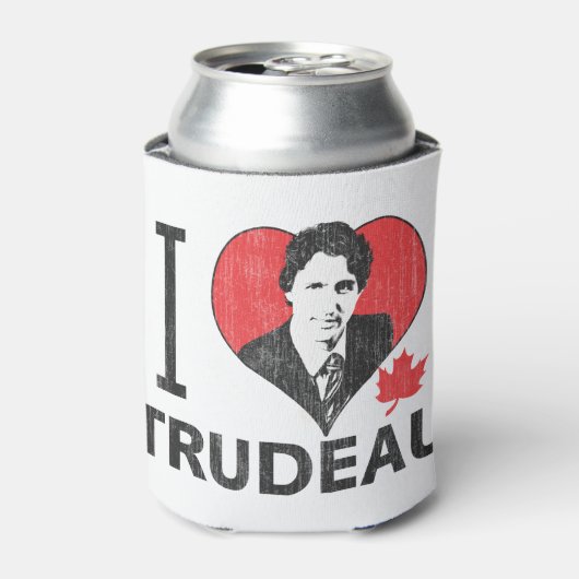 I Heart Trudeau Blikjeskoeler (Blikje Voorkant)