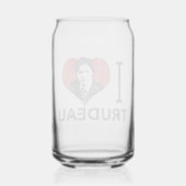 I Heart Trudeau Blikvorm Glas (Achterkant)