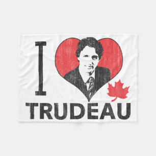 I Heart Trudeau Fleece Deken
