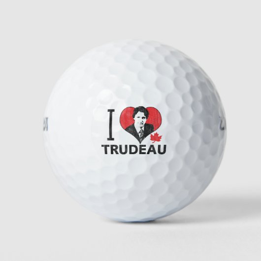 I Heart Trudeau Golfballen (Voorkant)