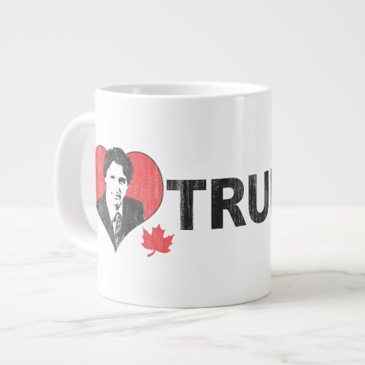 I Heart Trudeau Grote Koffiekop (Voorkant links)