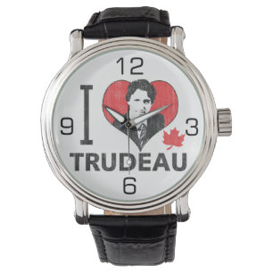I Heart Trudeau Horloge