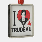 I Heart Trudeau Metalen Ornament (Rechts)