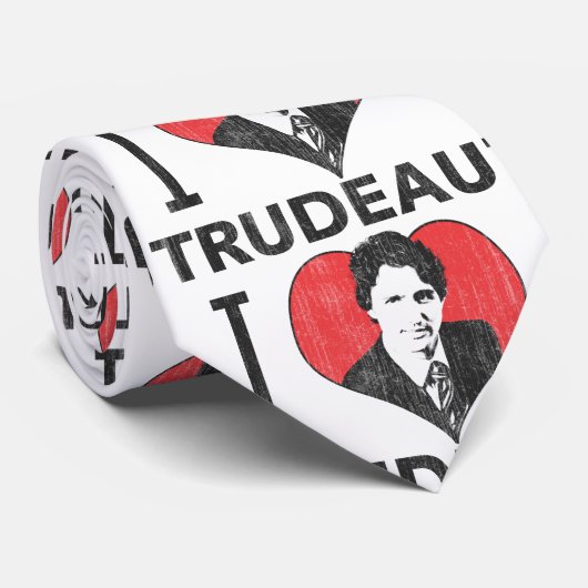 I Heart Trudeau Stropdas (Opgerold)