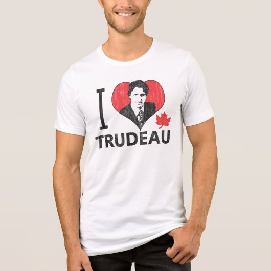 I Heart Trudeau Tri-Blend Shirt (Voorkant)