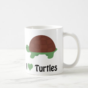 I Heart Turtles Cute Cartoon Turtle Koffiemok