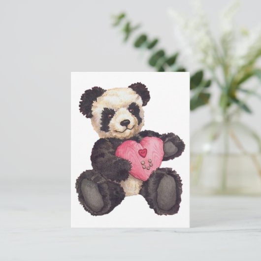 I Heart U Panda Briefkaart (Staand voorkant)