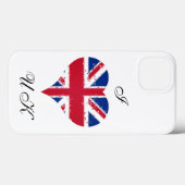 I Heart UK Grunge Britse vlag Case-Mate iPhone Case (Achterkant (horizontaal))