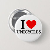 I Heart Unicycles Ronde Button 5,7 Cm (Voorkant /achterkant)