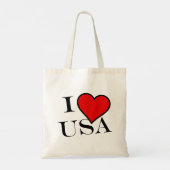 I Heart USA bk btt Tote Bag (Achterkant)
