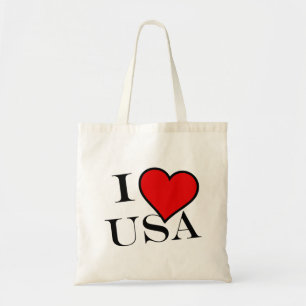 I Heart USA bk btt Tote Bag