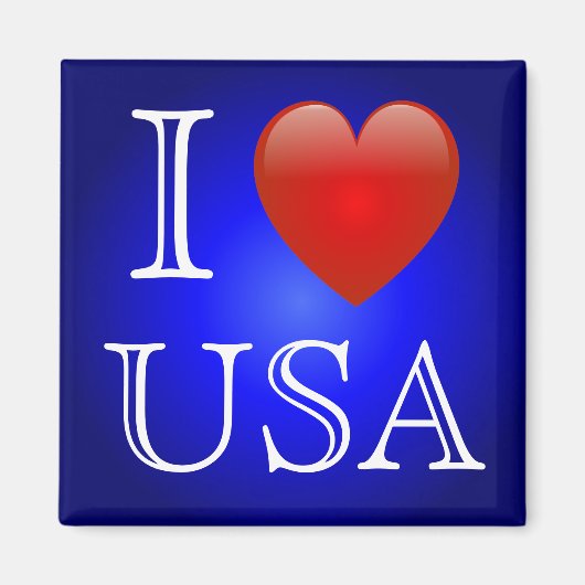 I Heart USA Magnet (Devant)