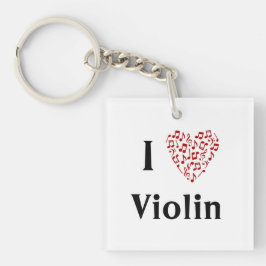 I Heart Violin - Muziekinstrument Sleutelhanger