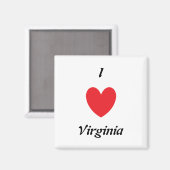 I Heart Virginia Magnet Magneet (Voorkant / Achterkant)