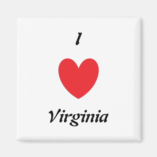 I Heart Virginia Magnet Magneet (Voorkant)