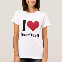 I Heart (voeg je eigen aangepaste tekst toe) Sjabl