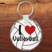 I Heart Volleyball Sleutelhanger (Voorkant)