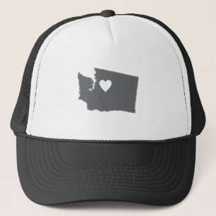 I Heart Washington Grunge Kijk naar de staatshlief Trucker Pet